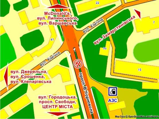 Схема рекламної площини за адресою пер. пр. Чорновола – вул. Хімічної (на р/с, до центру), пакет скролл 4 Схема рекламної площини за адресою пер. пр. Чорновола – вул. Хімічної (на р/с, до центру), пакет скролл 4