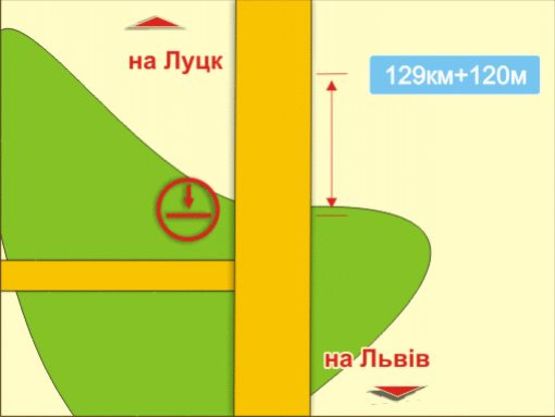 Схема рекламної площини за адресою с. Баїв (напрямок на Львів), 4x8 м