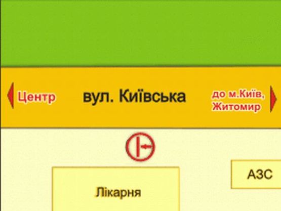 Схема рекламной плоскости по адресу вул. Київська, 60 (біля лікарні) Схема рекламной плоскости по адресу вул. Київська, 60 (біля лікарні)