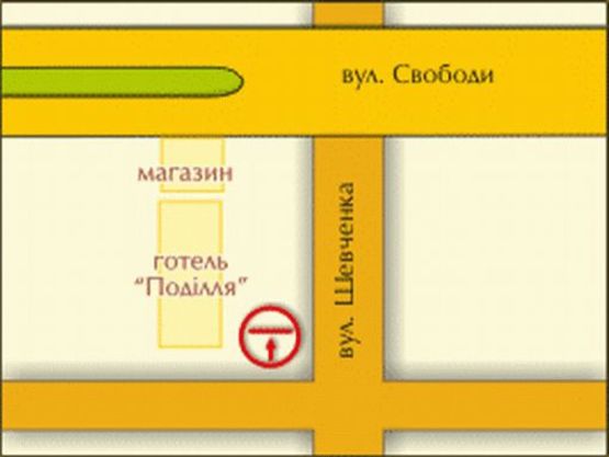 Схема рекламной плоскости по адресу вул. Шевченка, 34