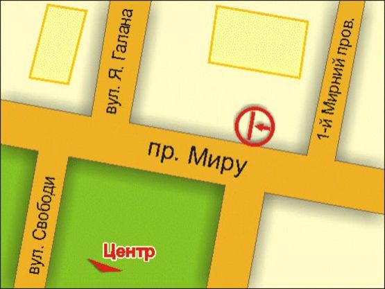 Схема рекламной плоскости по адресу пр. Миру, 71/1