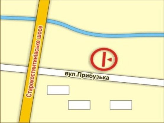 Схема рекламної площини за адресою вул. Прибузька, 42 Схема рекламної площини за адресою вул. Прибузька, 42