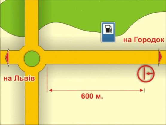 Схема рекламной плоскости по адресу с. Зимна Вода (на Городок), 4х8 м