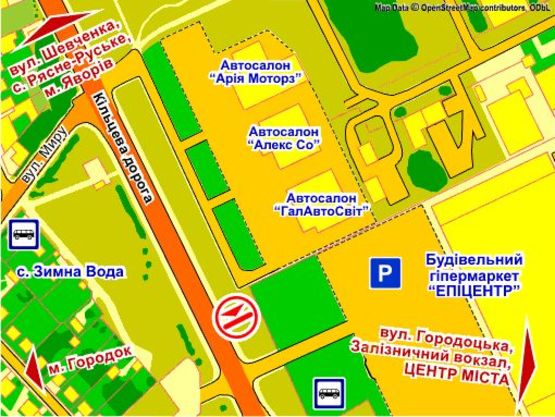 Схема рекламной плоскости по адресу вул. Городоцька, 302 (біля ТЦ "Епіцентр", Автосалон  "Nissan"), місце 1