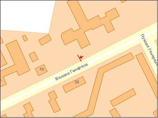 Схема рекламной плоскости по адресу Белова Г. ул. 15, возле предприятия "Отис" Схема рекламной плоскости по адресу Белова Г. ул. 15, возле предприятия "Отис"