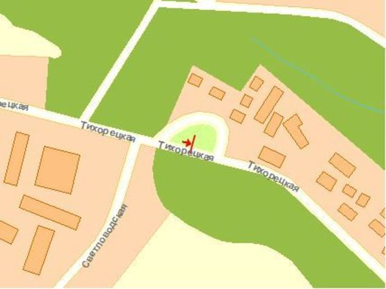 Схема рекламной плоскости по адресу Московской Олимпиады ул, конечная 4 троллейбуса, выезд из города