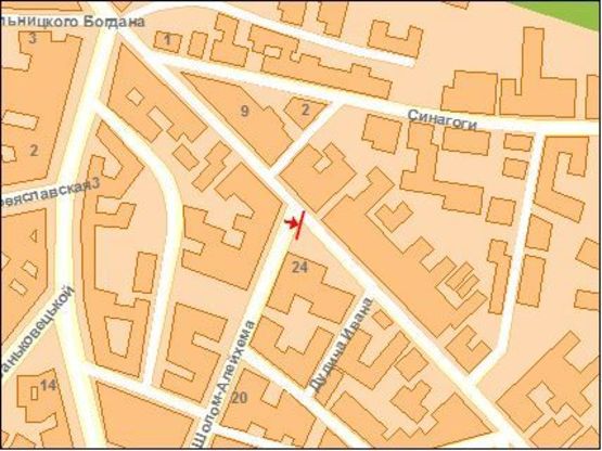 Схема рекламної площини за адресою Шолом Алейхема ул / Сагайдачного ул, центр, к ул Головной Схема рекламної площини за адресою Шолом Алейхема ул / Сагайдачного ул, центр, к ул Головной