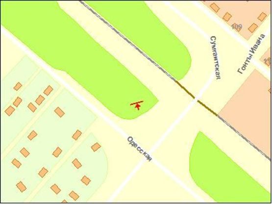 Схема рекламной плоскости по адресу Одесская ул / Сумгаитская ул, со стороны ул. Луначарского, в центр Схема рекламной плоскости по адресу Одесская ул / Сумгаитская ул, со стороны ул. Луначарского, в центр