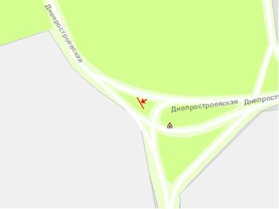 Схема рекламной плоскости по адресу Алчевская ул / Днепростроевская ул.,  с Днепростроевской Схема рекламной плоскости по адресу Алчевская ул / Днепростроевская ул.,  с Днепростроевской