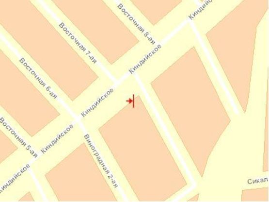 Схема рекламної площини за адресою Киндийское шоссе / 3я Виноградная ул Схема рекламної площини за адресою Киндийское шоссе / 3я Виноградная ул