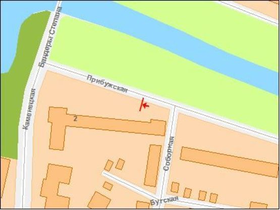 Схема рекламной плоскости по адресу Прибужская ул. 2 Схема рекламной плоскости по адресу Прибужская ул. 2