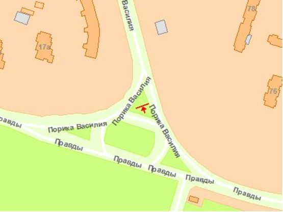 Схема рекламної площини за адресою Правды пр. / пр. Порыка, к рынку "Виноградарь" Схема рекламної площини за адресою Правды пр. / пр. Порыка, к рынку "Виноградарь"