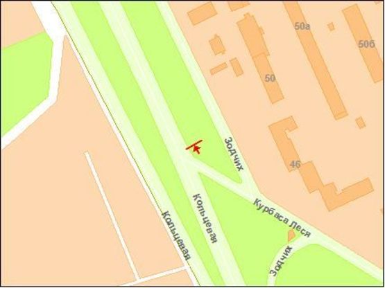 Схема рекламной плоскости по адресу Зодчих ул. / Кольцевая дорога, возле продуктового и оптового рынка, левый Схема рекламной плоскости по адресу Зодчих ул. / Кольцевая дорога, возле продуктового и оптового рынка, левый