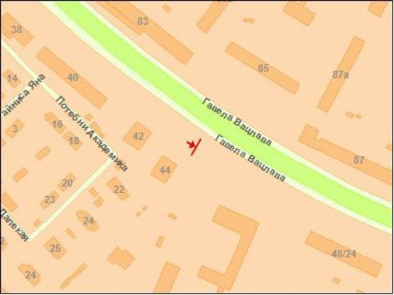 Схема рекламної площини за адресою Лепсе И. бул., 40, возле трамвайной остановки Схема рекламної площини за адресою Лепсе И. бул., 40, возле трамвайной остановки