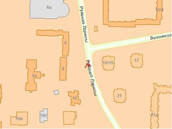 Схема рекламной плоскости по адресу Руденко ул., 8, 190 м до Крушельницкой ул., к супермаркету "Пирамида" Схема рекламной плоскости по адресу Руденко ул., 8, 190 м до Крушельницкой ул., к супермаркету "Пирамида"