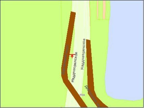Схема рекламной плоскости по адресу Надднепрянское шоссе, 1900 м до ст.м. Выдубичи, со стороны Ботанического сада Схема рекламной плоскости по адресу Надднепрянское шоссе, 1900 м до ст.м. Выдубичи, со стороны Ботанического сада