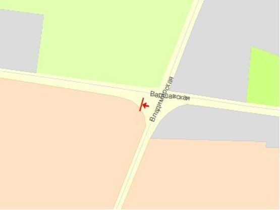 Схема рекламной плоскости по адресу Владимирская ул / Варшавская ул, из центра Схема рекламной плоскости по адресу Владимирская ул / Варшавская ул, из центра