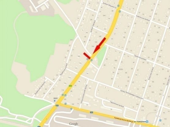 Схема рекламної площини за адресою вул. Київська - вул. Якова Острянина Схема рекламної площини за адресою вул. Київська - вул. Якова Острянина