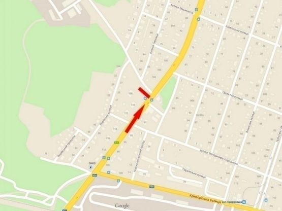 Схема рекламної площини за адресою вул. Київська - вул. Якова Острянина Схема рекламної площини за адресою вул. Київська - вул. Якова Острянина