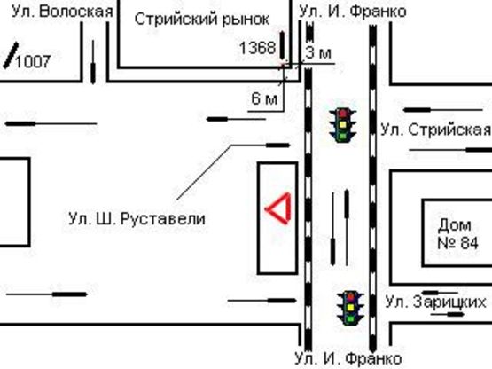 Схема рекламной плоскости по адресу Руставели ул / Франко Ив ул / Стрийская ул, с ул Стрийской Схема рекламной плоскости по адресу Руставели ул / Франко Ив ул / Стрийская ул, с ул Стрийской