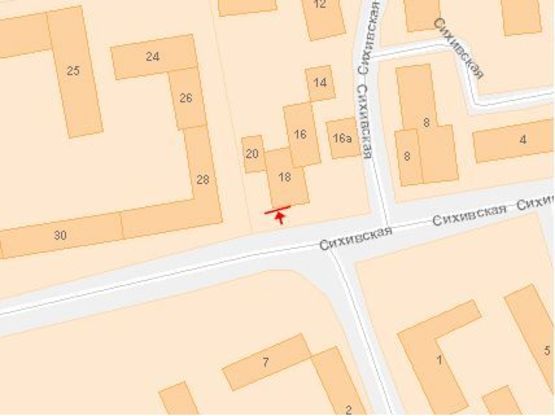 Схема рекламной плоскости по адресу Сыховская ул, 14, крайний левый Схема рекламной плоскости по адресу Сыховская ул, 14, крайний левый