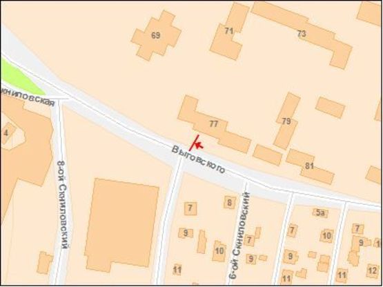 Схема рекламної площини за адресою Выговского ул, 100, нижний, от ул В Великого Схема рекламної площини за адресою Выговского ул, 100, нижний, от ул В Великого