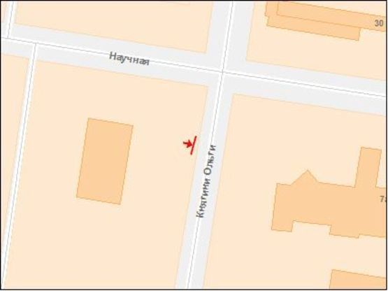 Схема рекламної площини за адресою Научная ул., 35, 1 справа, на стоянку перед с-т СИЛЬПО Схема рекламної площини за адресою Научная ул., 35, 1 справа, на стоянку перед с-т СИЛЬПО