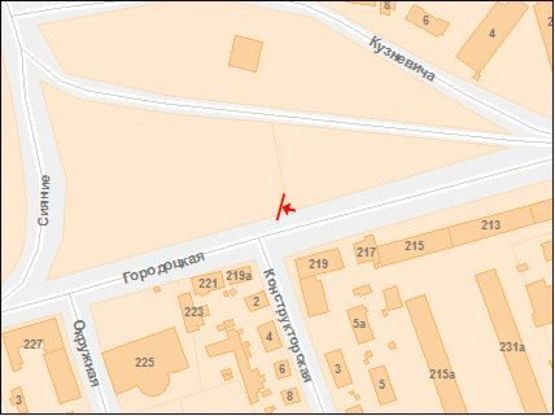 Схема рекламної площини за адресою Городоцкая ул, 217, из центра