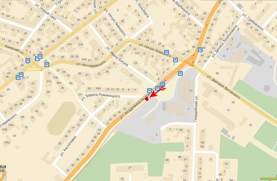 Схема рекламной плоскости по адресу Сахарова ул, 12, щит 6, из центра Схема рекламной плоскости по адресу Сахарова ул, 12, щит 6, из центра