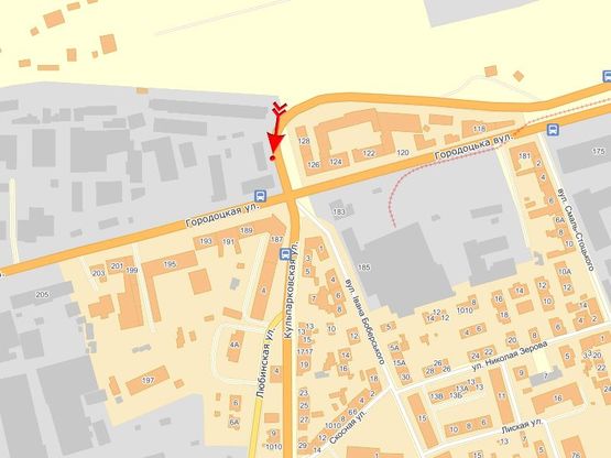 Схема рекламной плоскости по адресу Городоцкая ул., 126 Схема рекламной плоскости по адресу Городоцкая ул., 126